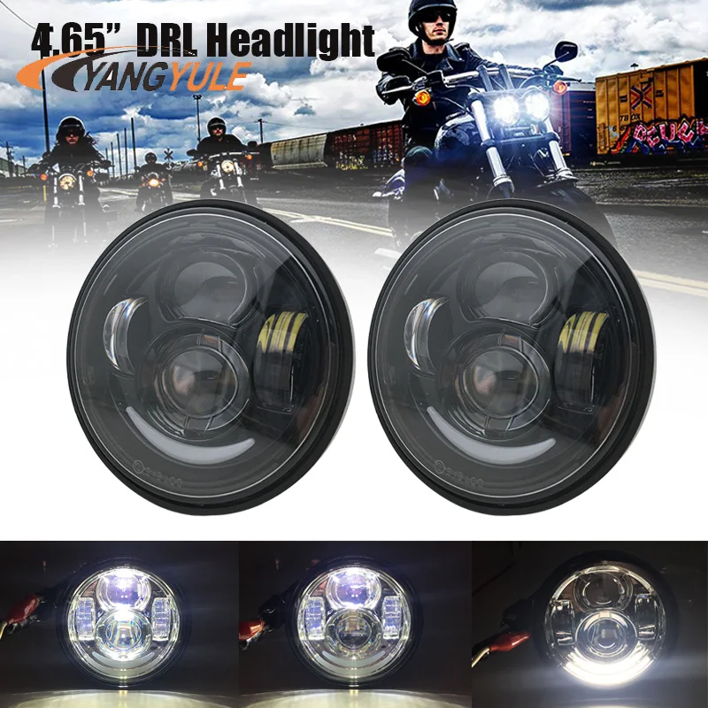 2018 новые 4 65 дюйма для мотоцикла двойные светодиодные фары с DRL halo Fat Bob FXDF 08-16 15 |