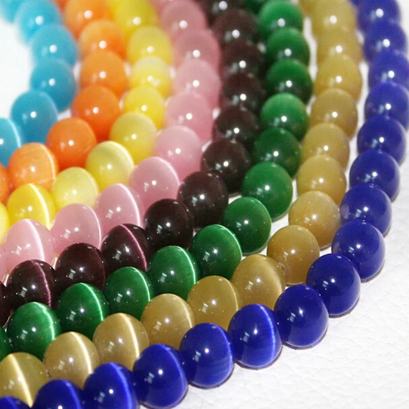 Круглые бисер кошачий глаз 6 мм 68 шт./лот стеклянные бусины украшения для