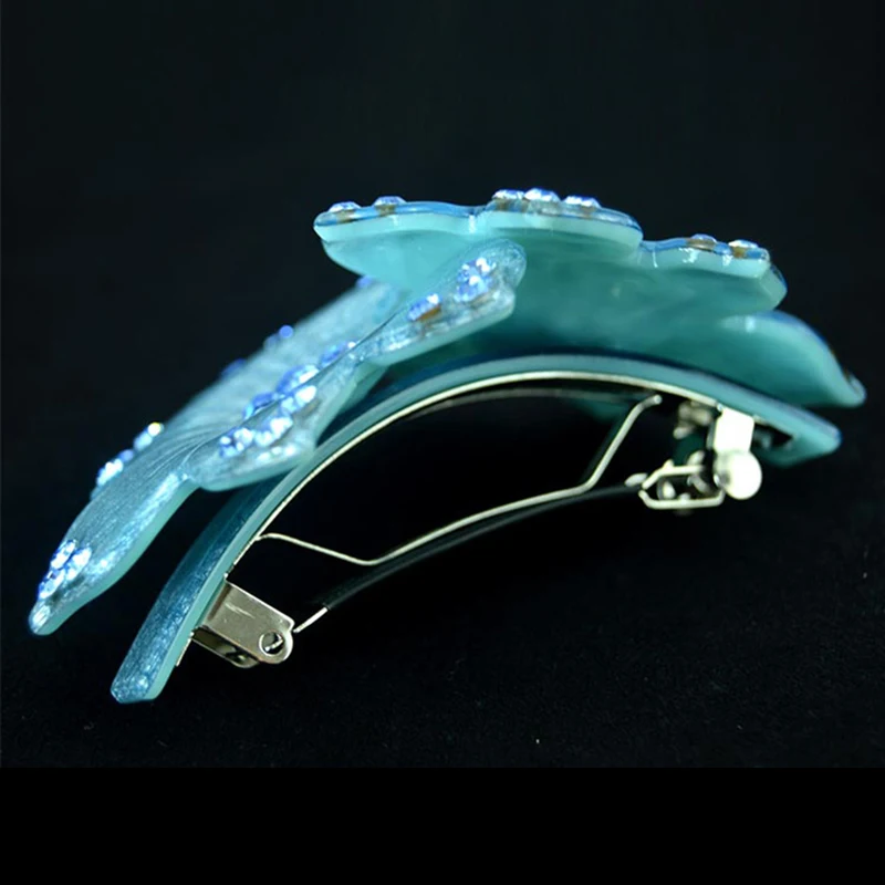 Заколка в виде цветка для женщин стразы заколки волос на весну модные ювелирные