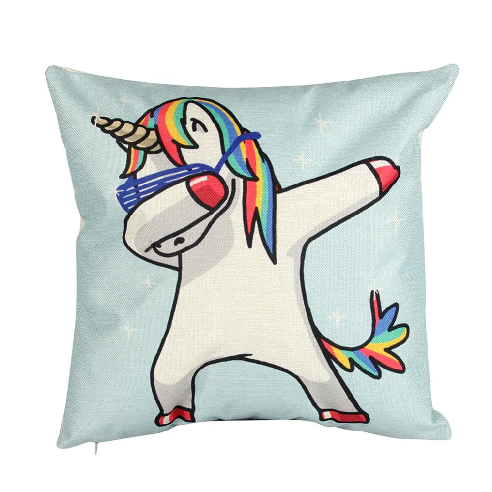 Наволочка Einhorn Dab с принтом жестов 43x43 см квадратная наволочка из хлопка и льна для