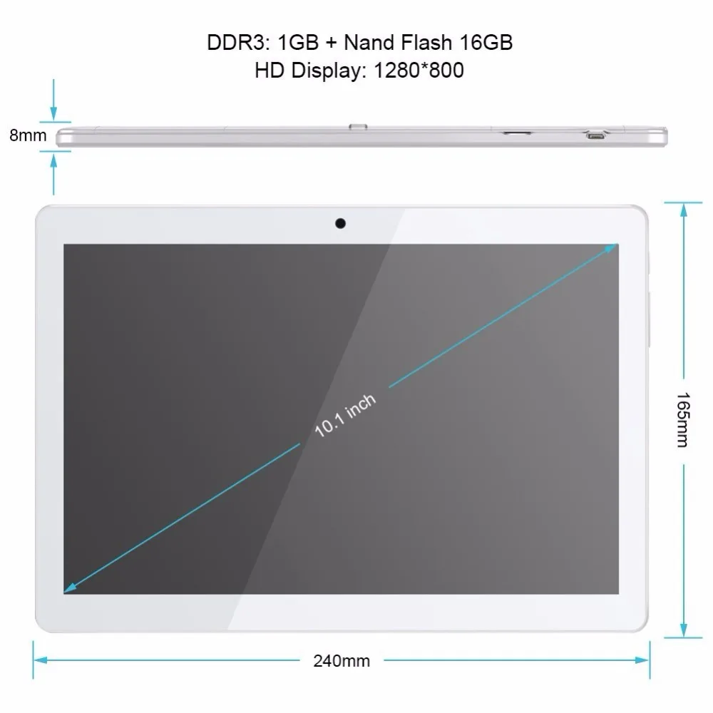 10.1 дюймов 4 г phtablet Металлическая Задняя Крышка планшета Android 6.0 GPS Octa Core 1280x800 IPS
