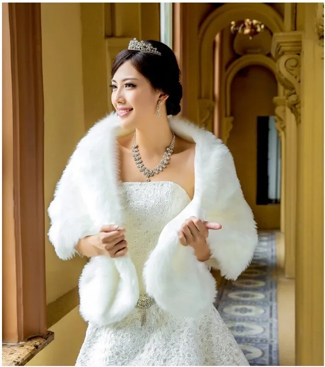 Hot Sale 2020 Cheap Wedding Jacket Bride Wraps Cape Winter Dress Shawl Bolero Mariage Bridal Coat Cloak Accessories |