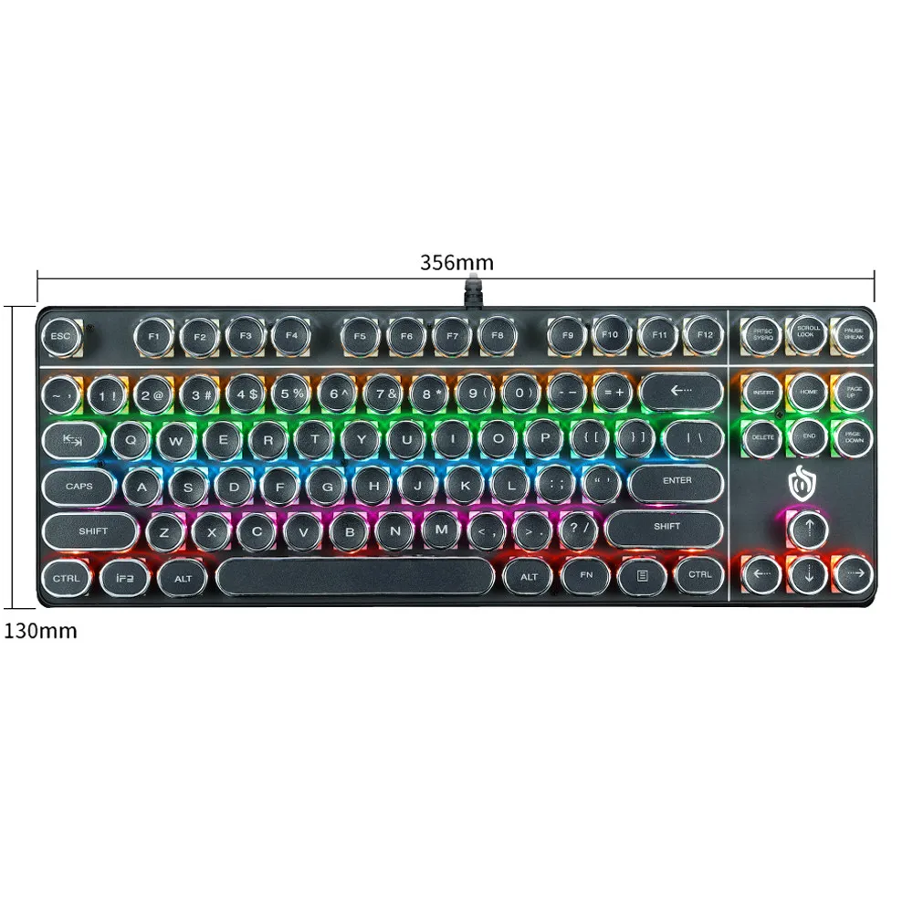 Проводная игровая клавиатура с 87 клавишами Esport и комбинация мыши со светодиодной