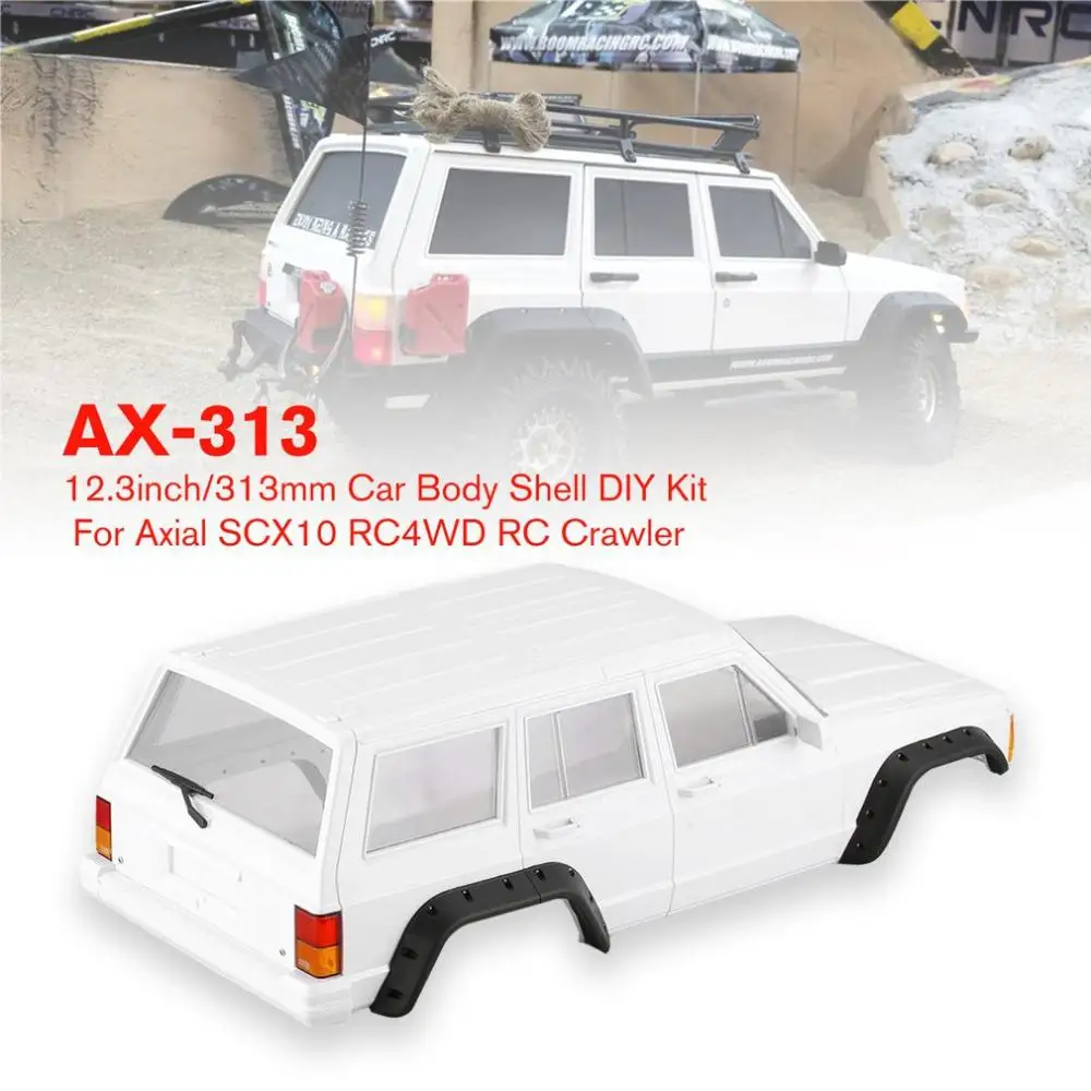 RCtown RC AX-313 12,3 дюймов/313 мм Корпус кузова автомобиля для 1/10 RC грузовик гусеничный осевой SCX10 и SCX10 II 90046 90047 автомобилей корпус