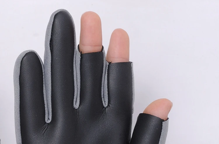 

RYOB* Autumn Winter Cold-proof Fishing Gloves Three Fingers Cut Waterproof Men Keep Warm Winter Fishing Glove