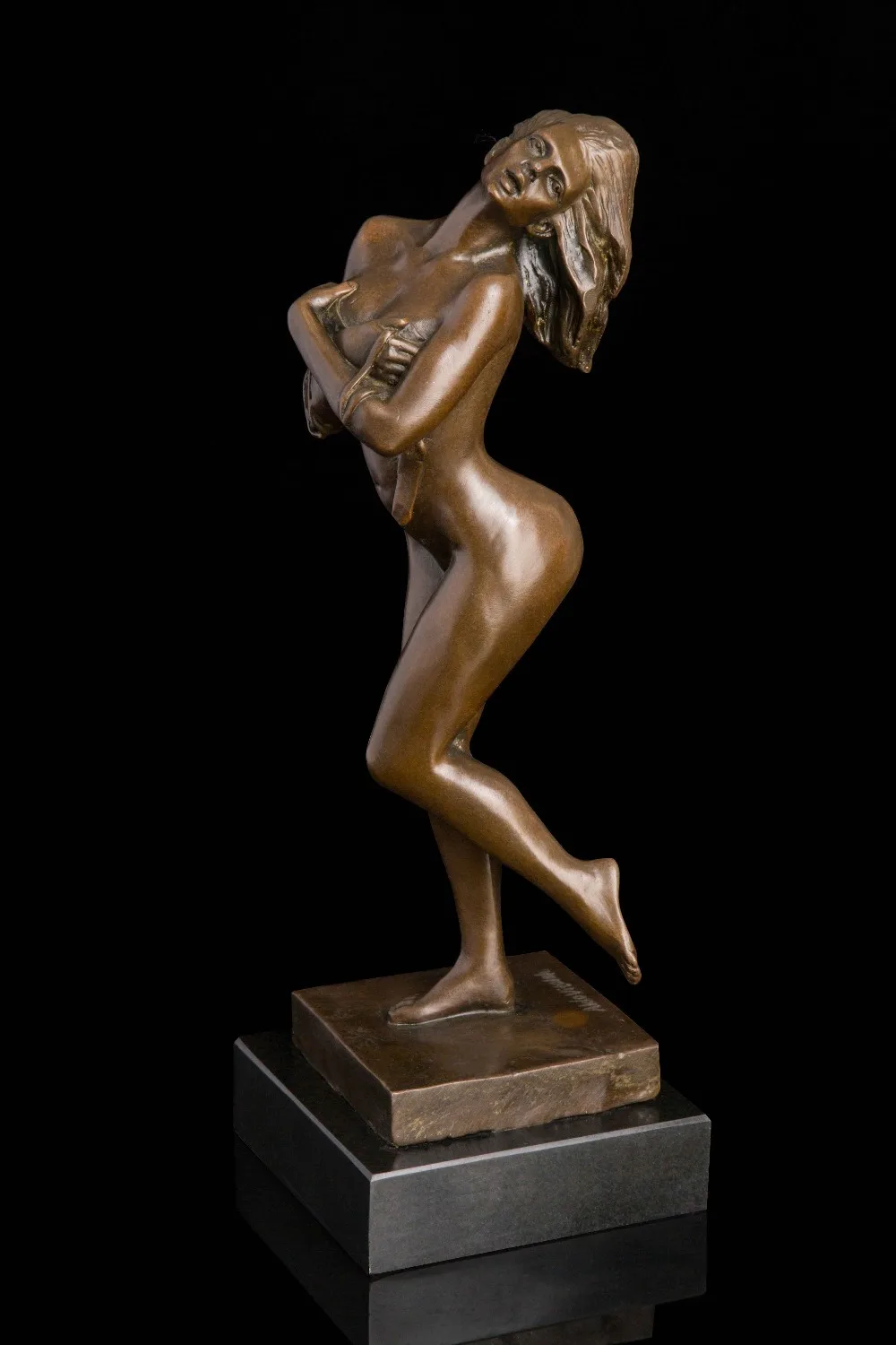 Скульптура ATLIE BRONZES для женщин бронзовые статуэтки в полоску девочки украшение