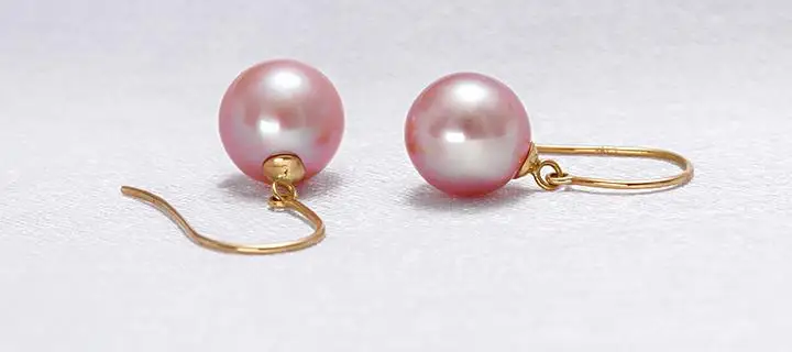 CHARMING PAIR OF AAA10-11MM SOUTH SEA LAVENDER PEARL EARRING 14K MENTAL | Украшения и аксессуары