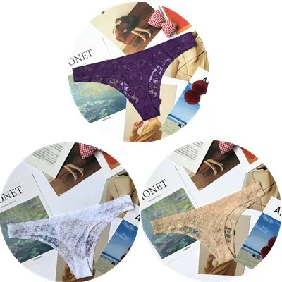As shown Новинка, хит, женское нижнее белье с низкой талией, стринги, прозрачное, сексуальное, кружевное, с цветочным рисунком, с вырезами, трусики, 9 видов цветов, для девушек, стринги, нижнее белье для женщин - Цвет: As shown