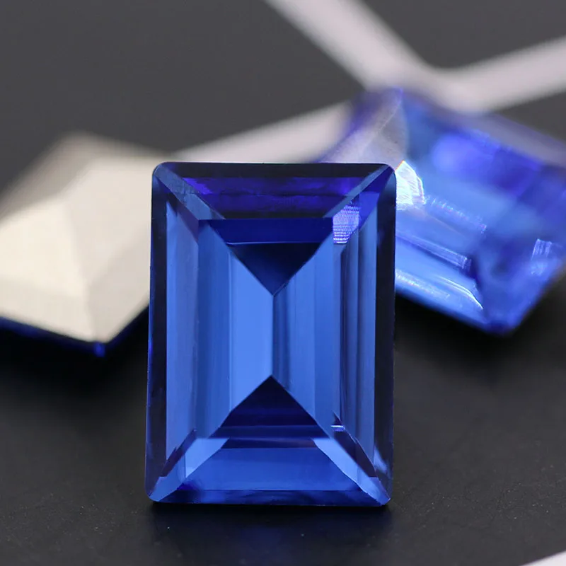 Blue 10x14 мм прямоугольные хрустальные стразы k9 для дизайна ногтей одежда ожерелье серьги аксессуары - Цвет: Blue