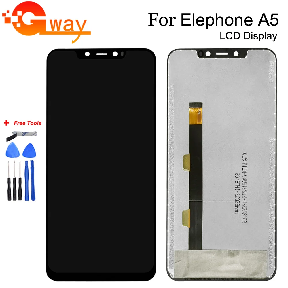 Для 6,1" Elephone A5 ЖК-дисплей+ кодирующий преобразователь сенсорного экрана в сборе с инструментами и клеем для Elephone A5 Мобильные аксессуары