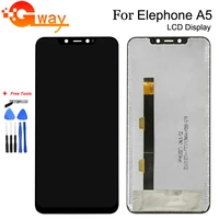 6 18 for elephone a5 lcd display touch screen digitizer assembly with tools and adhesive for elephone a5 mobile accessories