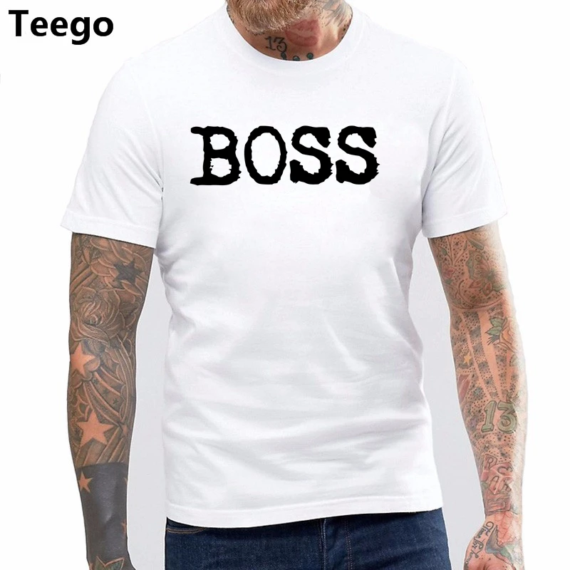 Boss 2017 с круглым вырезом Футболка мужская Homme футболка оптом удобные|Мужские