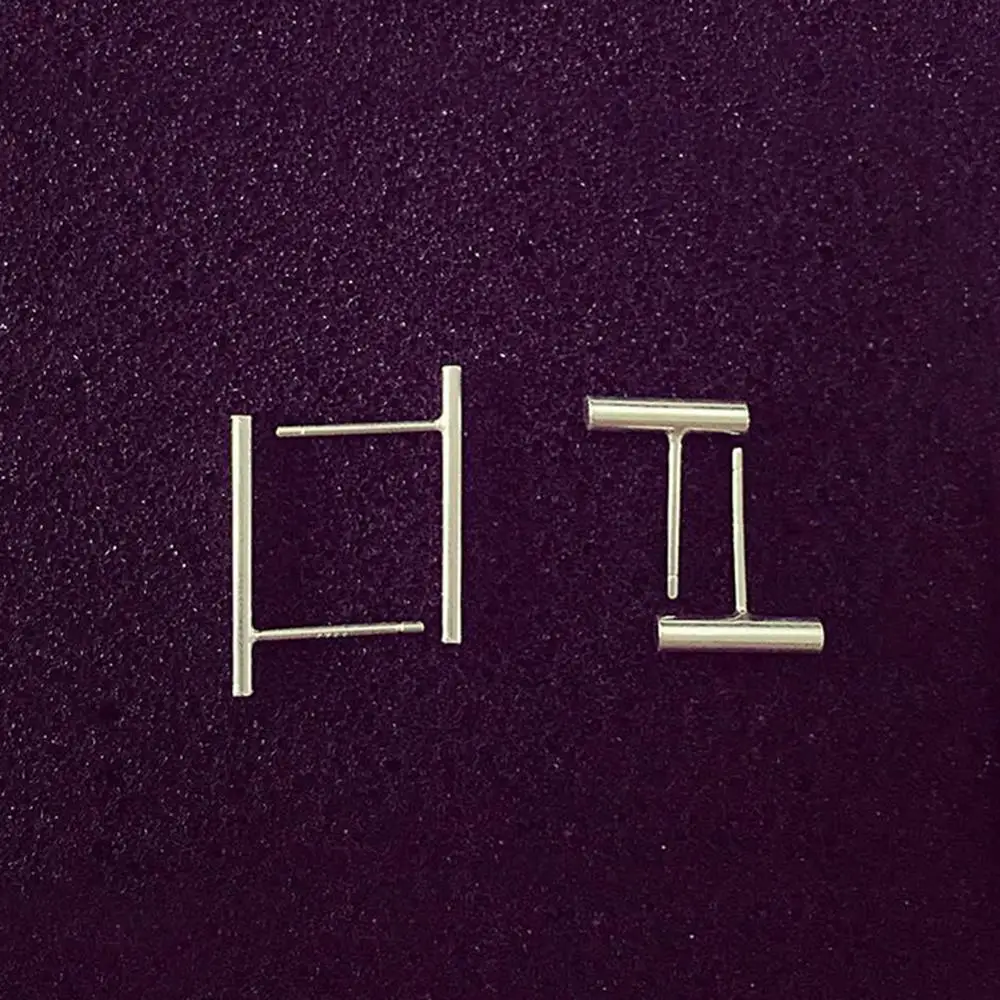 Fashion Simple Style Small Straight Stick Earrings Fresh Line Pure Silver Plated Long Slender Ear Nail Earring For women | Украшения и