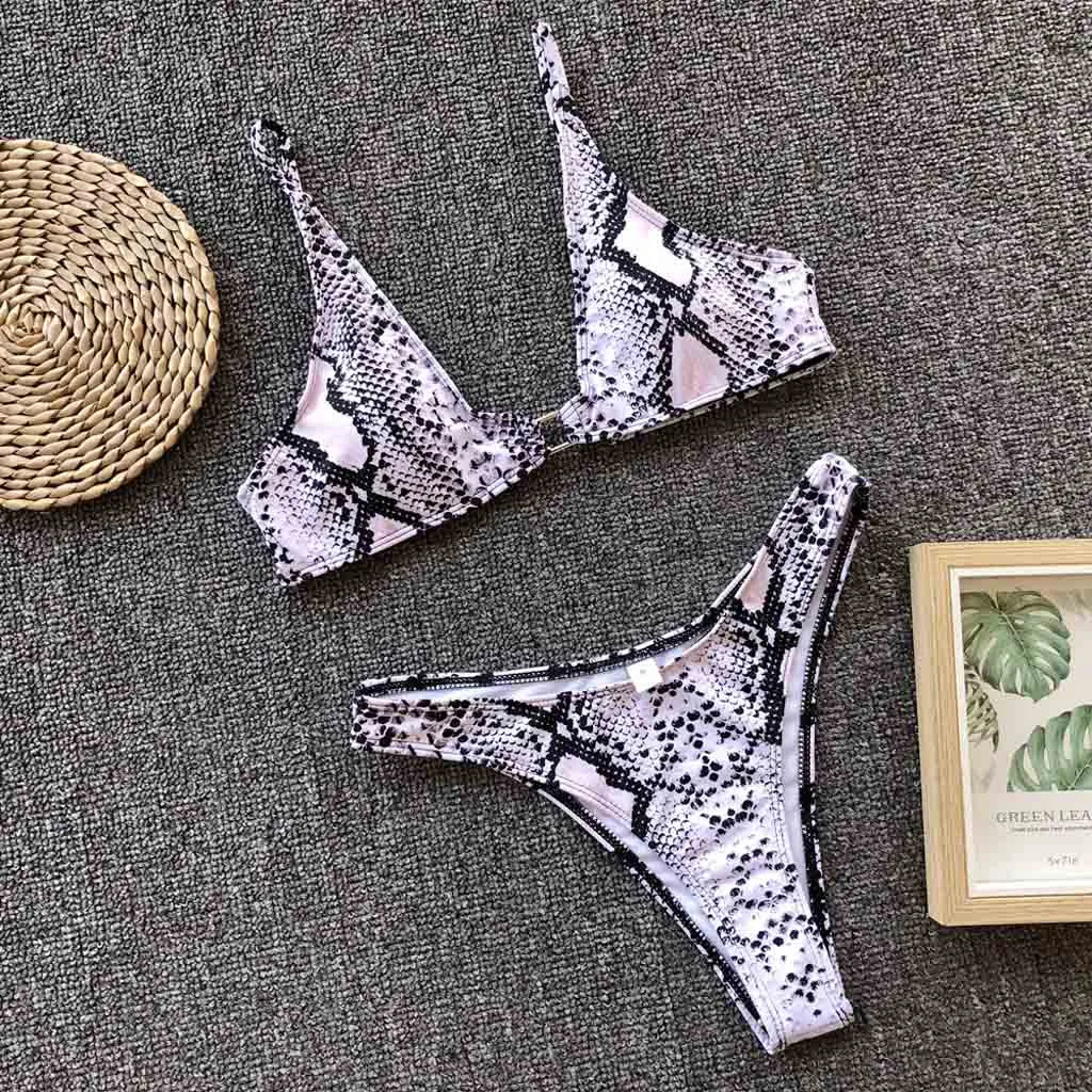 

Леопардовый комплект бикини, женские бикини 2019, женский купальник на бретельках, стринги, купальники с пуш-ап, мягкие купальники, бикини, куп...