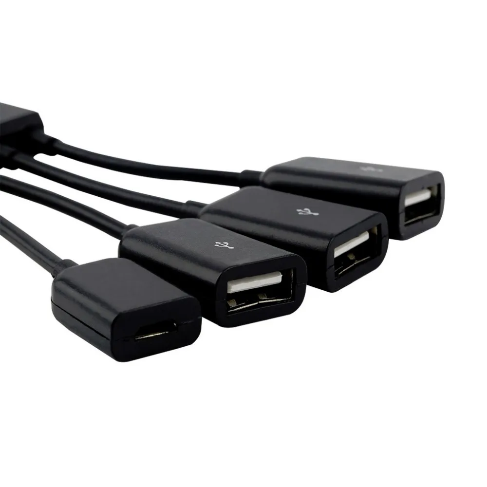 1x4 порта Micro USB кабель для зарядки OTG концентратор Android планшета смартфона | - Фото №1
