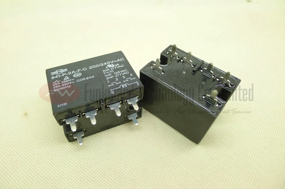 841 P 2A F C 200/240VAC реле питания 25A 277VAC 6 контактов|Реле| |
