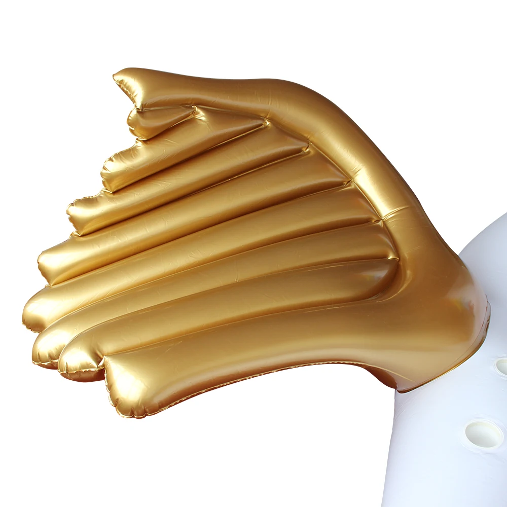 

6 Person Giant Inflatable Gold Unicorn Water Pool Floats White Pegasus Float Swimming Sunbath Air Mattress Bed Beach Water Toys