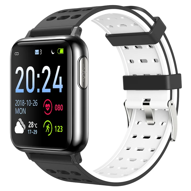 Black and white WATCH5 умные часы Bluetooth часы для измерения артериального давления пульсометр PPG ЭКГ часы Шагомер активности фитнес трекер здоровье умные часы - Цвет: Black and white