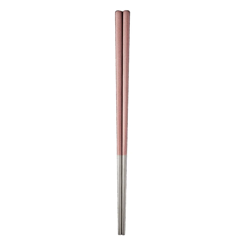 pink chopsticks sliv JueQi походный набор посуды столовые приборы 304 нержавеющая сталь Палочки для еды посуда кухонная посуда включает нож вилка чайные ложки мешок - Цвет: pink chopsticks sliv