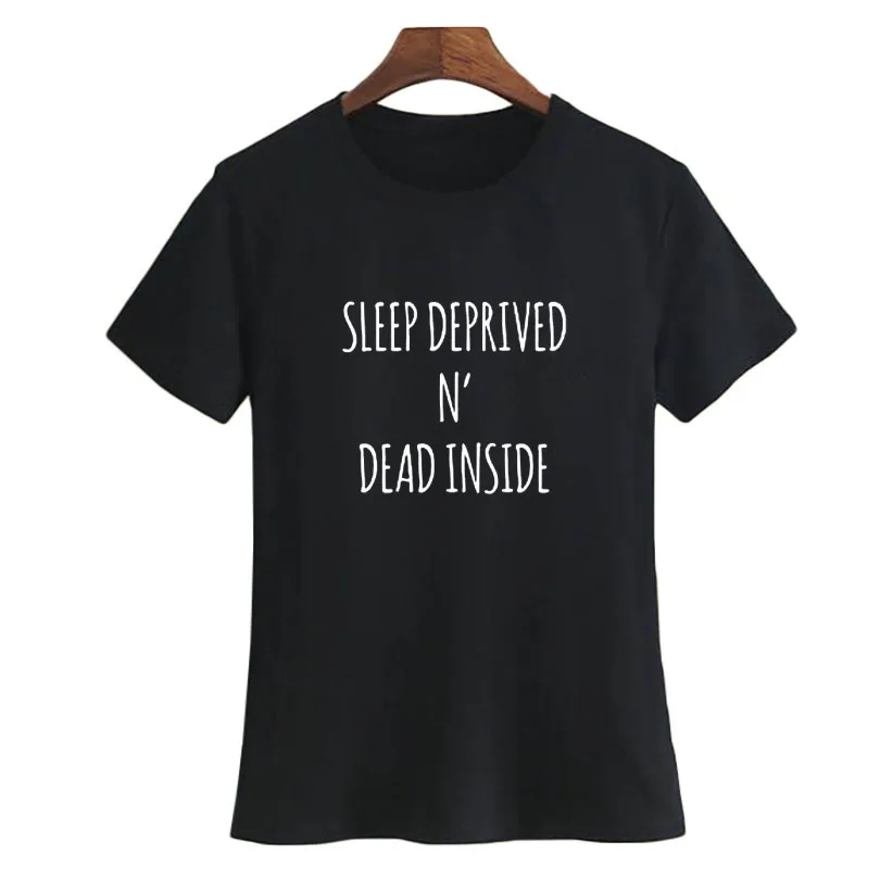 Футболка Sleep densed N Dead Inside Tumblr забавные поговорки новинка 2018 летняя футболка