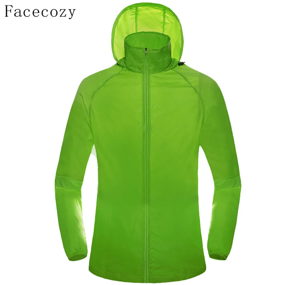 Facecozy Мужская и Женская Весенняя водонепроницаемая куртка с капюшоном