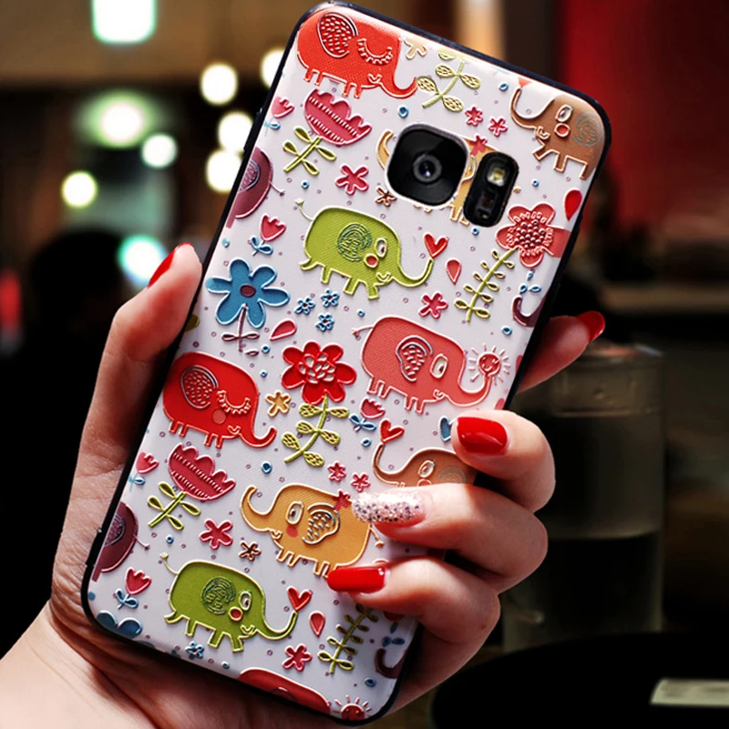 YonLinTan 3D чехол для телефона Samsung galaxy s 7 S7/s7 Edge s7edge на мультяшном силиконовом