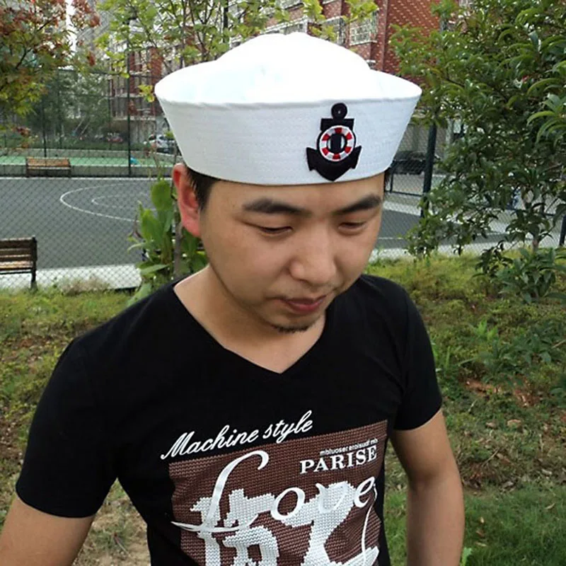 Модный костюм белая шапка матросского флота кепка с якорем маскарадный реквизит