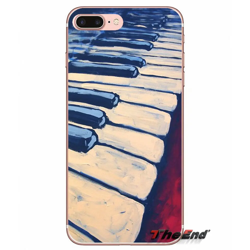 Мягкий чехол для HTC One M7 M8 A9 M9 M10 E9 Plus Desire 630 530 626 628 816 820 Motorola G G2 G3 Rainbow Piano Key color Keyboard |
