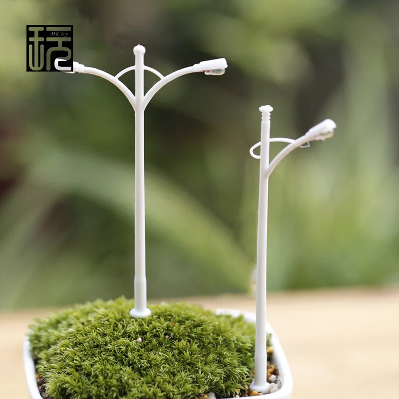 Мини Белые уличные фонари Сказочный Сад миниатюры DIY Кукольный