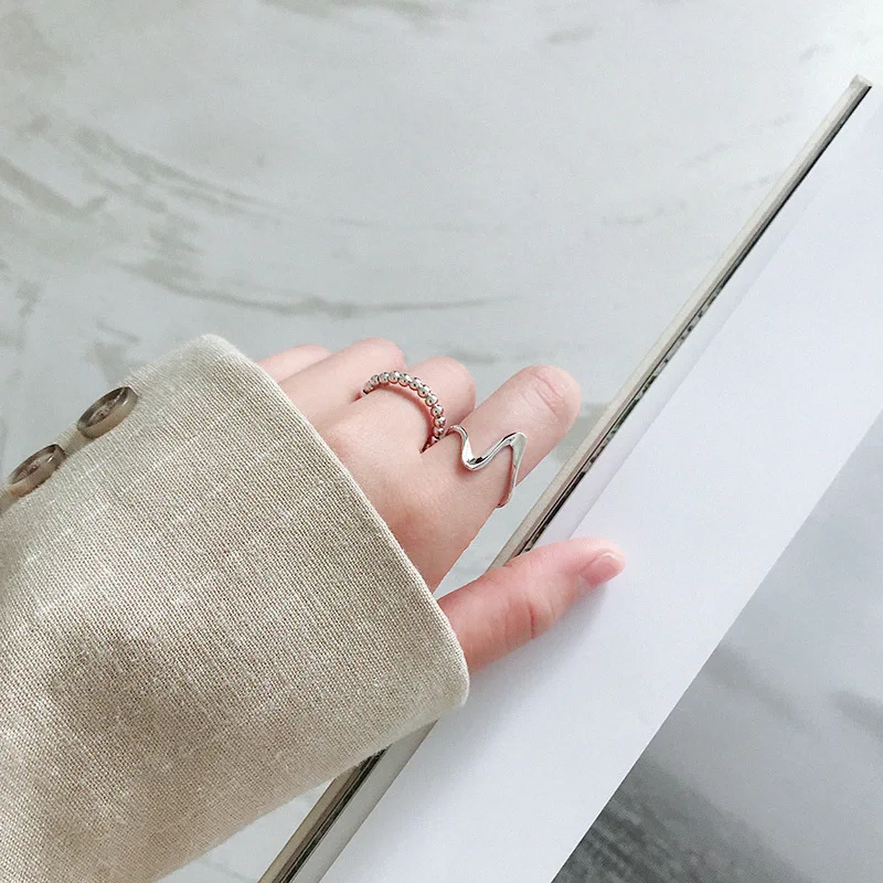 100% Стерлинговое Серебро 925 волнистые скрученные кольца для женщин anelli donna ringen