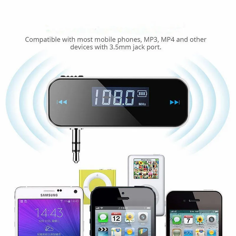 Fm передатчик 3 5 мм музыкальный аудио Bluetooth беспроводной в автомобиле для iPhone FM
