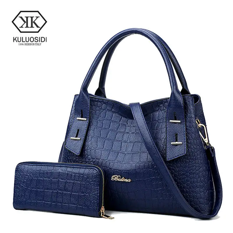 

KULUOSIDI Vintage Women Handbags PU Leather Shoulder Bags Women Composite Bag Purse and Handbags Big Capacity Casual Tote Bags