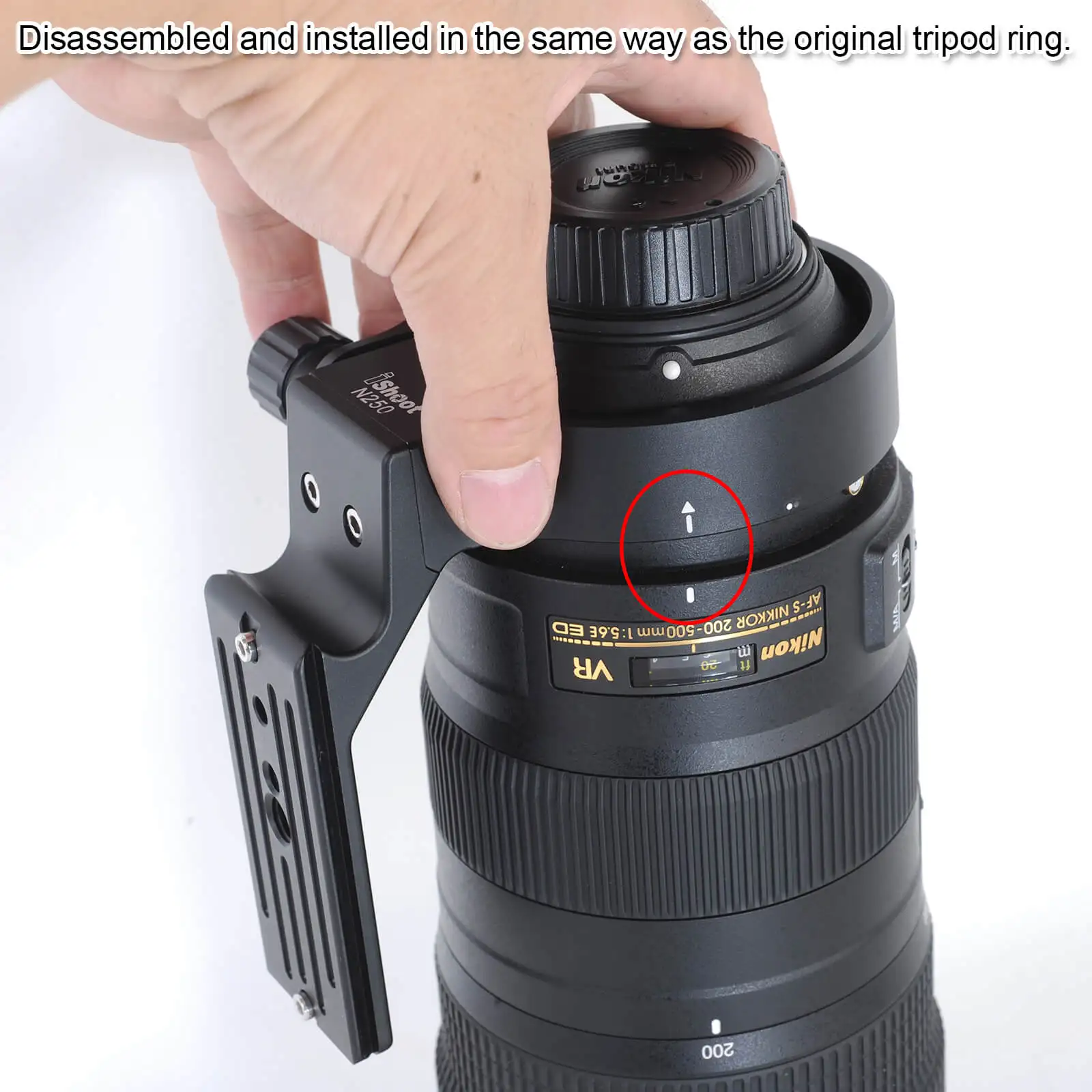 Ошейник объектива опорное кольцо для штатива Nikon AF S 200 500 мм F5.6E ED VR нижняя часть Arca