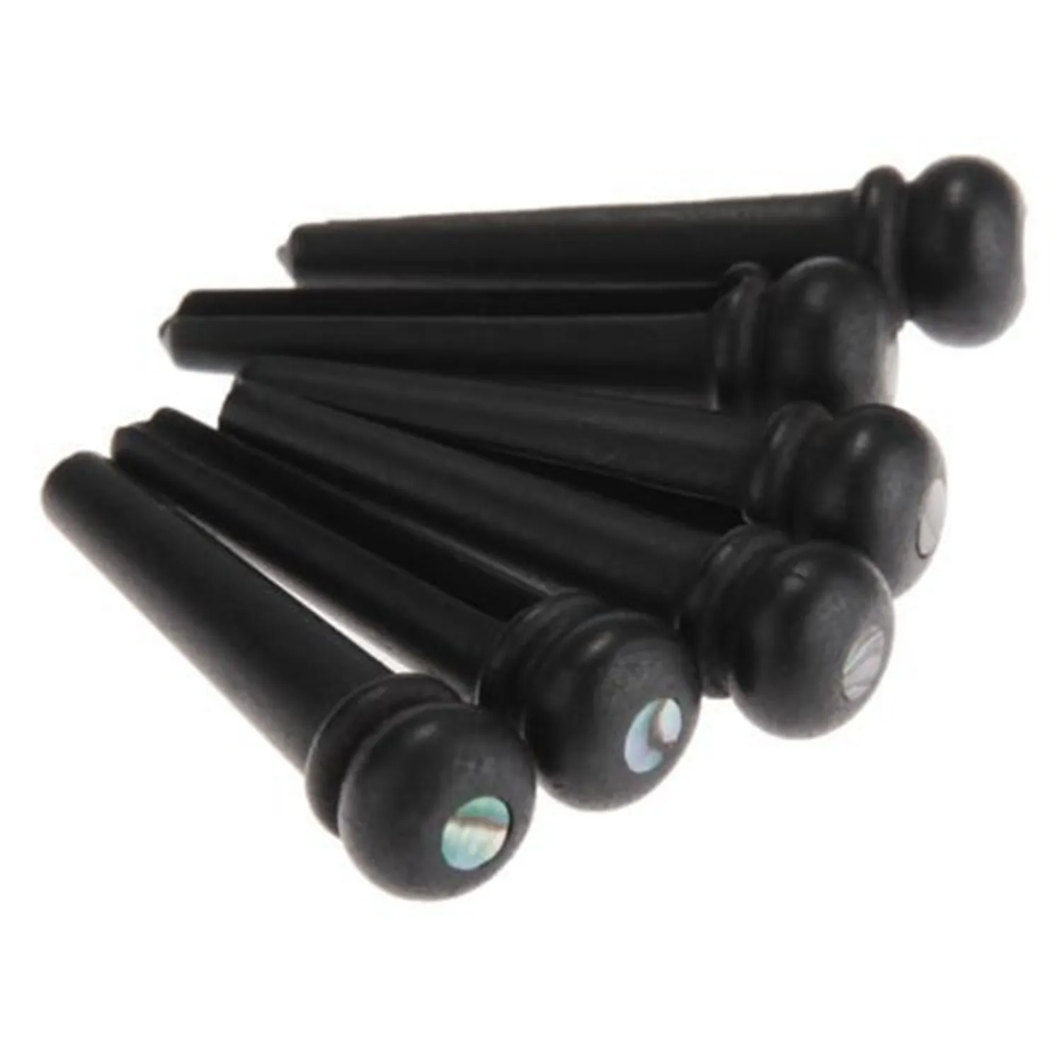 HLBY 6 Pcs Guitar Family Natural Ebony Folk Acoustic Bridge Pins | Спорт и развлечения