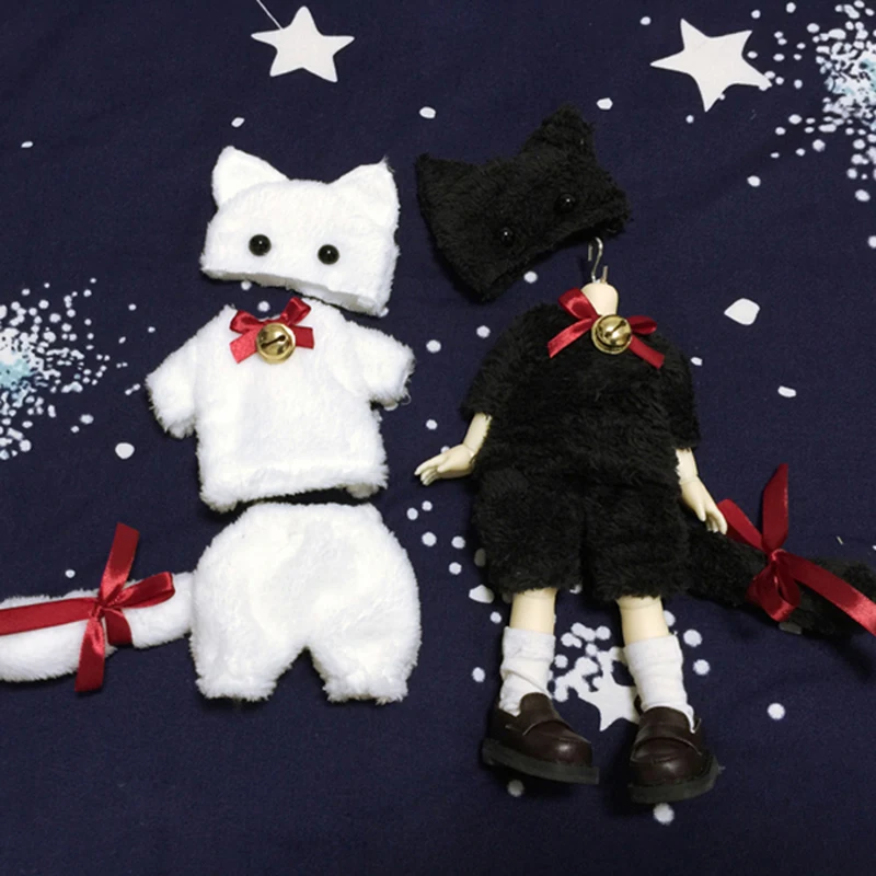 Одежда для куклы Bybrana Bjd Sd костюм кошки футболка шорты шапка плюшевая одежда котят