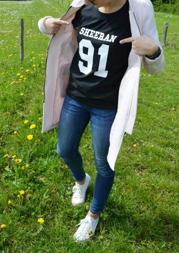 Ширан 91 с буквенным принтом Футболка хлопок повседневное забавная футболка для