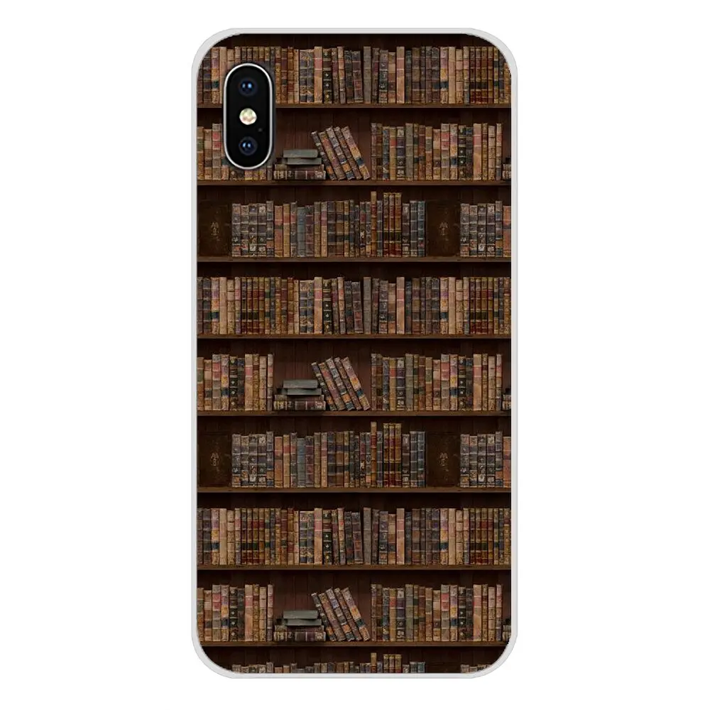 Для Samsung Galaxy S4 S5 MINI S6 S7 edge S8 S9 S10 Plus Note 3 4 5 8 9 Ретро книжная полка библиотека шаблон