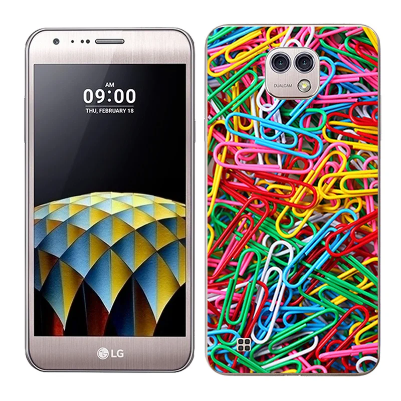 Силиконовые чехлы Fundas для LG X Cam K580 блестящие резиновые прозрачные из ТПУ K580DS