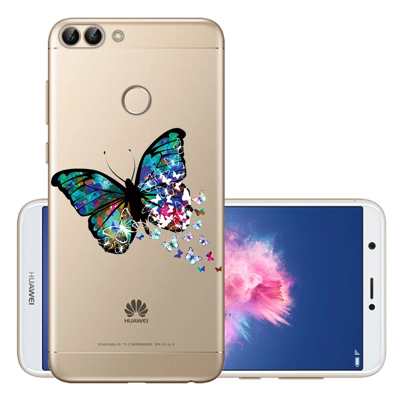 WCD Чехол для huawei P Smart, силиконовый чехол, Enjoy 7 s, задняя крышка для телефона, мягкий ТПУ, 5,65 дюймов, для huawei P Smart FIG-LX1, Роскошные Защитные чехлы - Цвет: WCD
