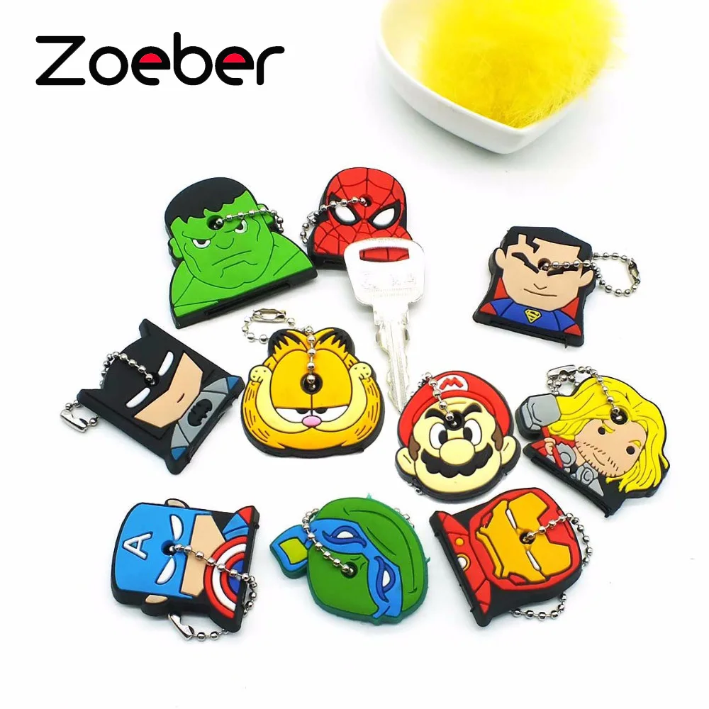 ZOEBER аниме мультфильм чехол для ключей милый Гарфилд Сова Мстители союз брелок с