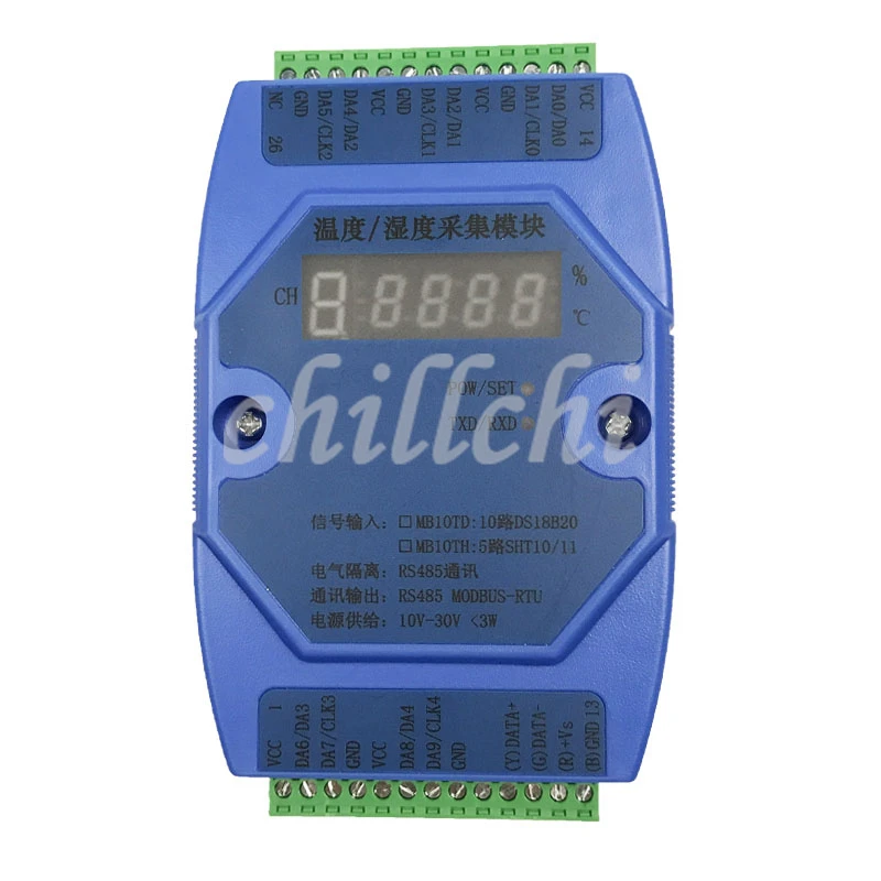 DS18B20 10 многоканальный модуль сбора температуры Modbus RTU RS485|rtu modbus| |