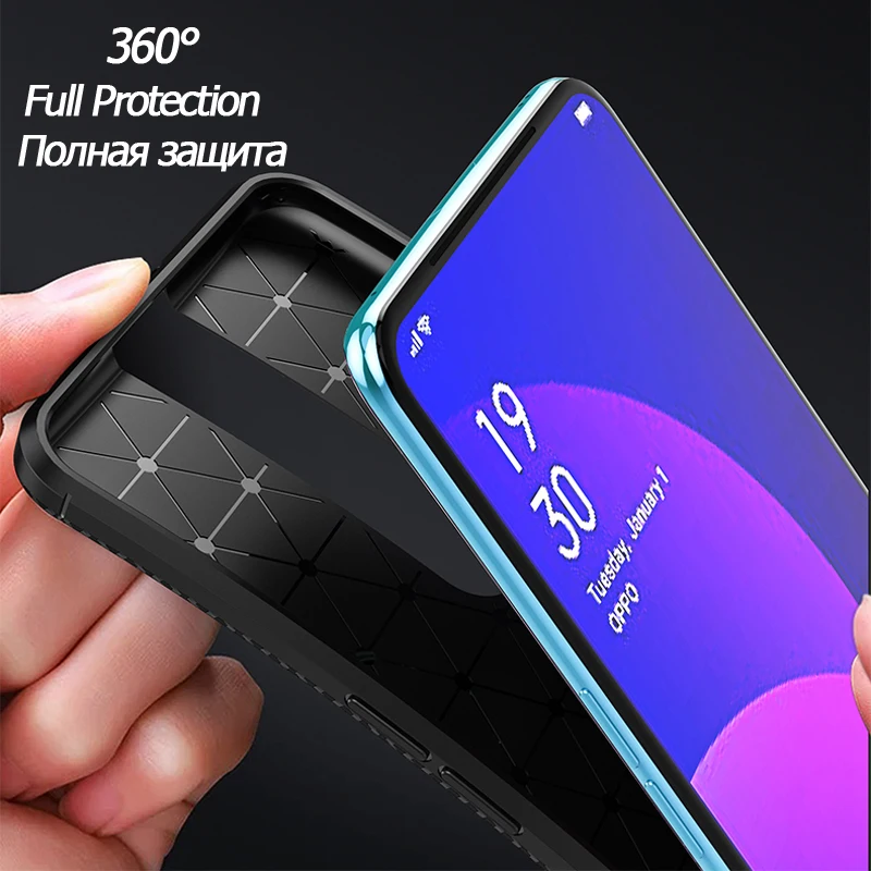 Для Reno 6 47 'для OPPO R17 F11 Pro ультра тонкий чехол из углеродного волокна Мягкий