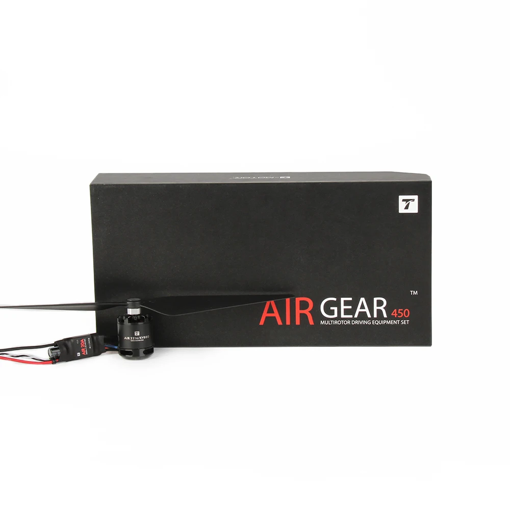 T-MOTOR AIR GEAR 450 COMBO 2216 KV880 двигатель+ T1045+ AIR 20A ESC для начинающих rc edu Дрон и шоу