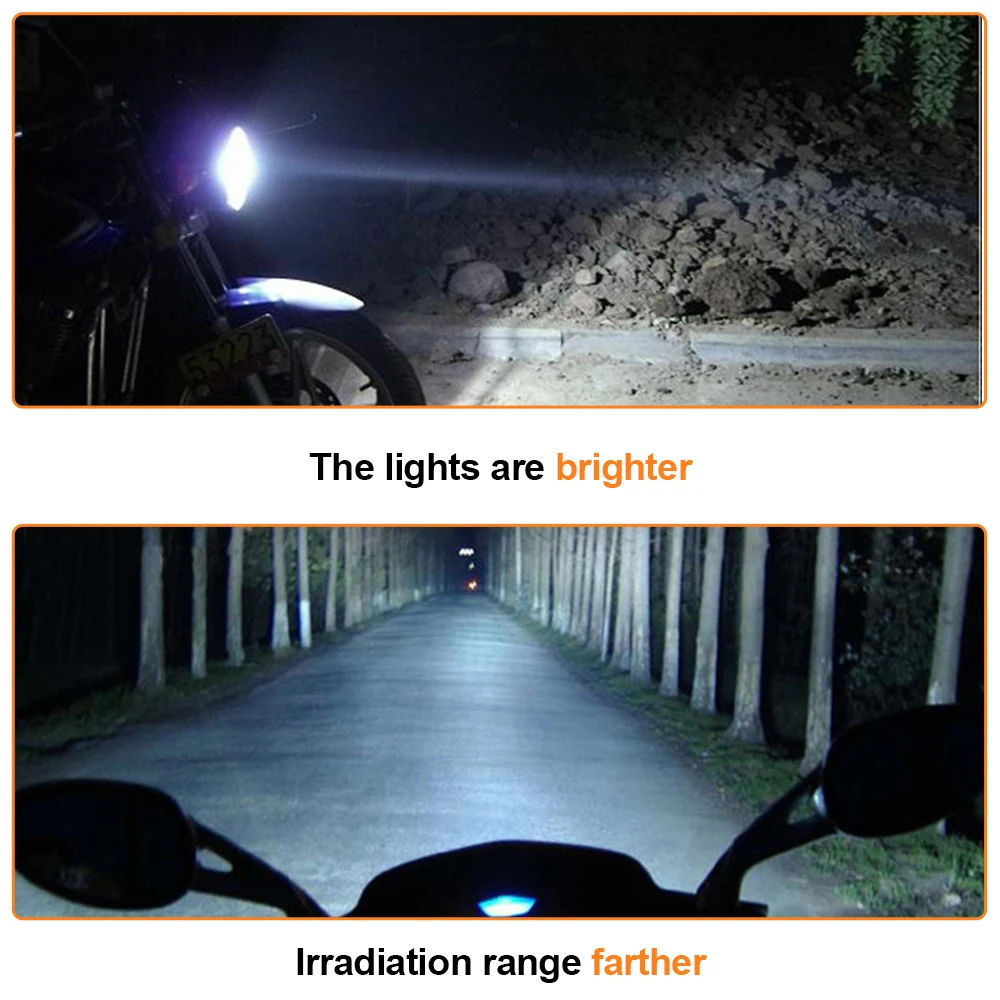 AcooSun Headlight LED Moto Phares moto 15W 1500Lm Motorbike Scooters Brouillard Ampoule Spotlight 6500K White Drive Working Lamp |