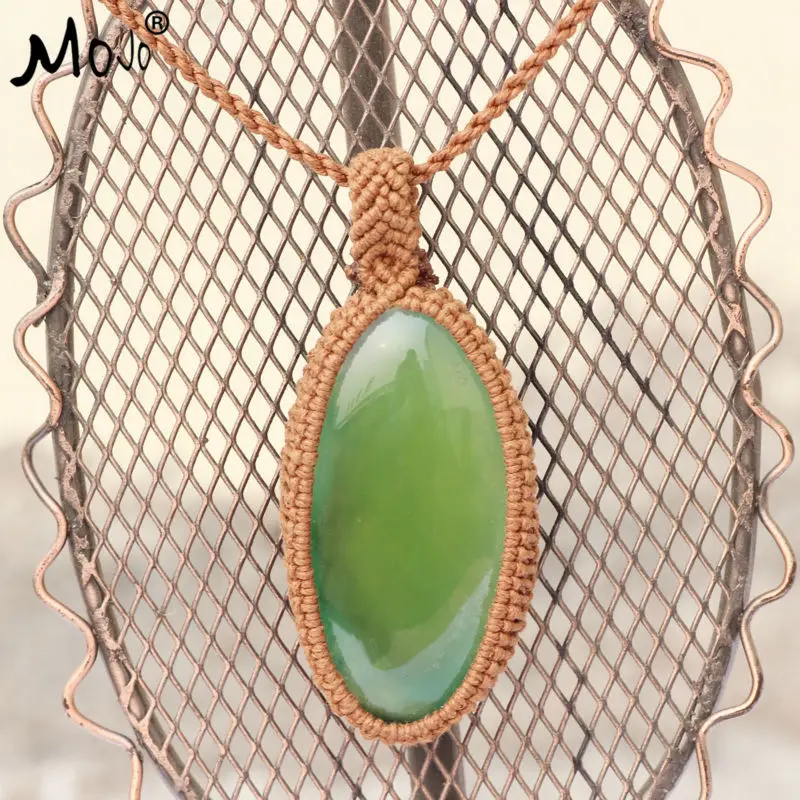 Green Carnelian Pendant Handmade Fashion Ethnic Boho Tibetan Jewelry Necklace Chokers Necklaces for Women MJ-STN011 | Украшения и