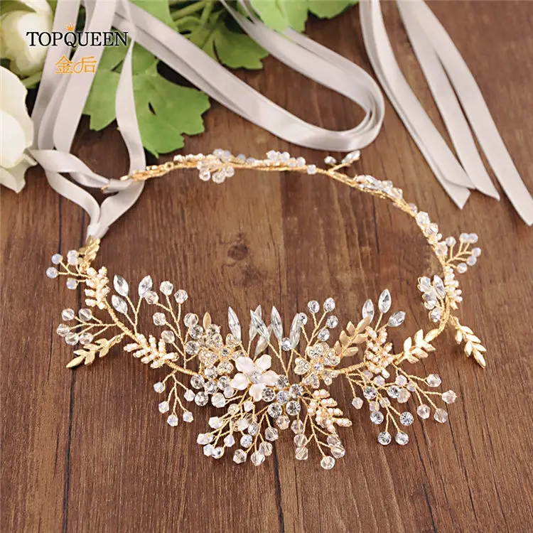 Gray ribbon TOPQUEEN SH235 Свадебные ремни Кристалл Свадебный Пояс для невесты Свадебные аксессуары марокканский кафтан пояс элегантный пояс - Цвет: Gray ribbon