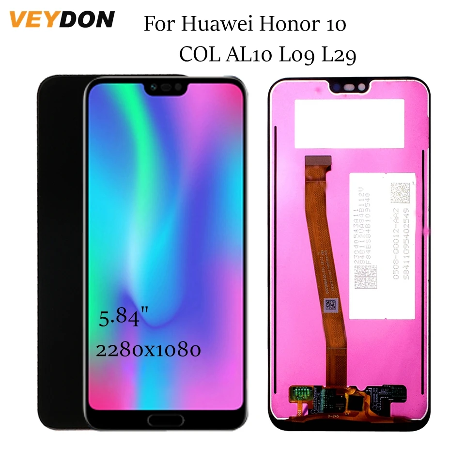 Для Huawei Honor 10 ЖК-дисплей сенсорный экран дигитайзер с рамкой для COL AL10 L09 L29 экраном