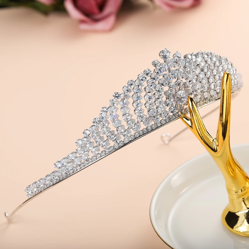 Роскошные модные хрустальные свадебные тиары и короны для женщин аксессуары