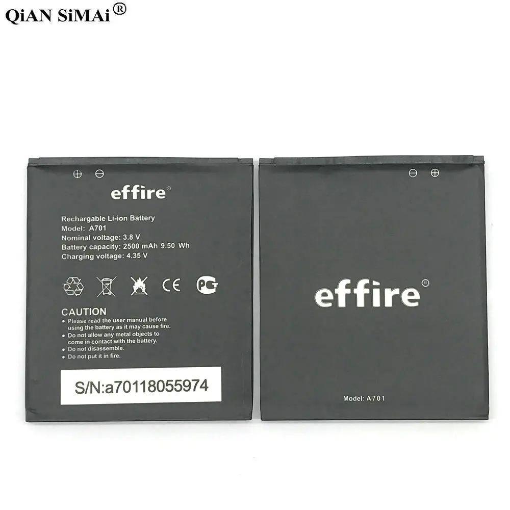 Новый высококачественный аккумулятор A701 2500 мАч для телефона effire A7 + номер