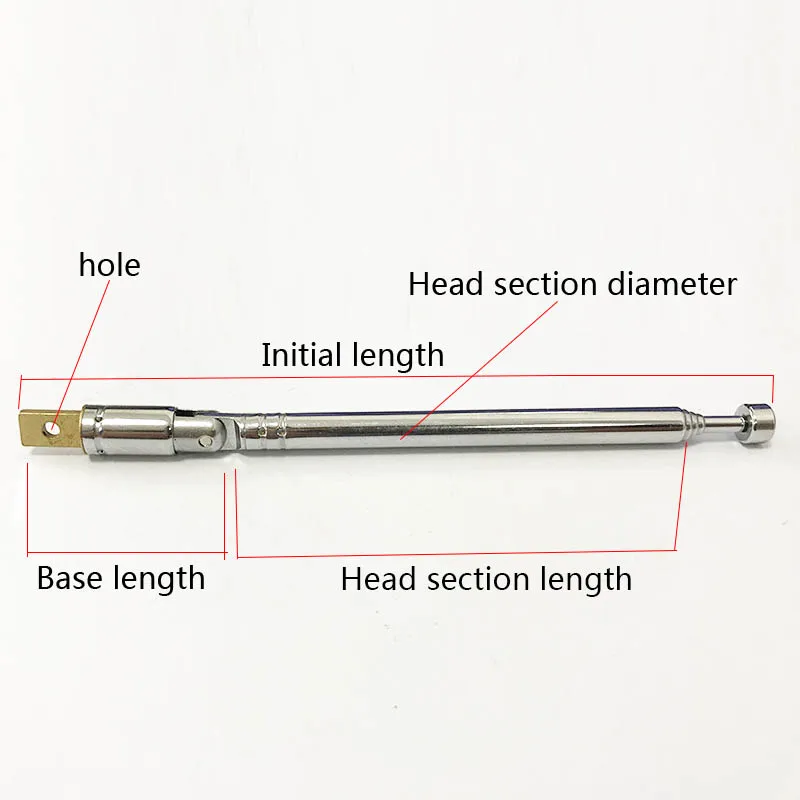 Телескопическая антенна для телевизора 5 секций 90 мм|replacement telescoping antenna|telescopic